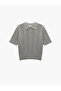 Pearl Detailed Polo Collar Short Sleeve Viscose Knitwear Sweater - 3