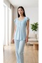24571 Women's 100% Cotton Lace Trimmed Maternity Wear Pregnancy Pajama Set Women's Pajama Set Pure Cotton Comfort - 3