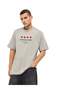 Men's Grey Pixel Hearts Graphic Printed Oversize Crew Neck T-shirt for Effortless Style and Comfort