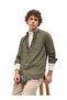 Men's Olive Solid Slim Fit Casual Shirt for Every Occasion