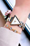 Triangle Case Waterproof Women Wristwatch Gold Silver Color Steel Band Gift Bracelet Gdkb2010C2 - 2