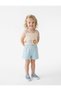 Cotton Textured Shorts with Elastic Waist
