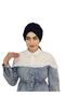 Gathered Front and Back Tie Ready Bonnet Navy Blue Color - 7