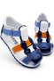 Orthopedic Baby Boy and Kids Sandals Navy Blue Orange Ebgcm2406