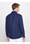 Navy Blue Men's Tailored Fit Shirt Ace201000177_Lac - 5