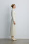 Cream Color Seam Detail Pencil Skirt - 6