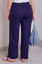 Wide-Lettered Legs Modal Pants with Elastic Waist and Laces - 7