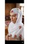 Needle-Embroidered White Color Prayer Mat with Prayer Beads