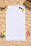 White Beach Towel 100% Cotton Certified Sea & Pool Towel 70X130Cm Diamond Pattern Border - 3