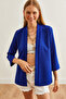 Cobalt Blue Shawl Collar Women's Atlas Jacket - CKT- 19000139 - 4