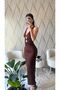 V-Neck Gold Buckle Dress - 4