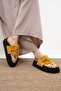 Alison Genuine Suede Mustard Color Flip Flops Women's Slippers - 4