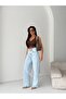 High Waist Back Ripped Wide Leg Denim Trousers - 3