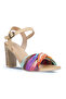 Multi M10 Leather Women's Heeled Sandals 01Wn4302 - 2