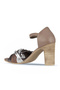 Silver Multi Leather Women's Heeled Sandals 01Wn4319 - 4