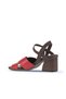Red Brown Leather Women's Heeled Sandals 01Wa3500 - 4