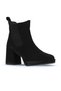 Black Suede Women's Heeled Boots 01Wv8100 - 2