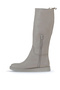 Beige Leather Women's Flat Boots 01Wv9705 - 3