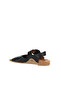 Black Leather Women's Sandals 01Wu7600 - 4