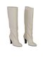 Beige Leather Women's Heeled Boots 39Wc2958 - 2
