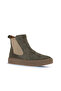Khaki Suede Women's Flat Boots 01Wt3206 - 3