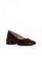 Burgundy Wrinkled Patent Leather Women's Heeled Shoes 33Wa7716 - 3