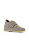 Beige Suede Women's Flat Boots 01Wt3312 - 3