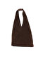 Brown Dark Suede Women's Shoulder Bag - 3