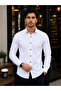 Slim Fit Narrow Fit Oxford Square Buttoned Men's Shirt