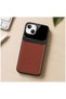 Apple iPhone 14 Plus Compatible Case Lens Leather Case Brown - 4