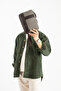 Mega 434 Horizontal Men's Handbag with Shoulder Strap Messenger Bag Gray-Brown - 4