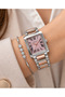 Roman Numeral Steel Cord Women's Wristwatch with Bracelet Gift - 2