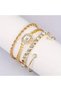 Gold Color Crystal Detailed Bracelet Set, Stylish and Elegant Design - 2