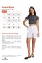 Women's Standard Fit Regular Cut Belted Elastic Waist Linen Look Double Pocket White Shorts - 3