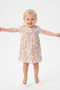 Baby Girl Rainbow Printed Short Sleeved Dress - 3
