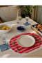 4 Piece Cherry Embroidered Tableware Set for 2 People (2 Placemats 45X30 + 2 Cocktail Napkins 14X14) |   Cherry Season - 2