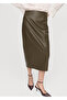 Leather look pencil skirt