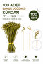 Bamboo Cocktail Sticks 100 Pieces for Sofas, Appetizers, Party Supplies 12 cm (Green) - 6