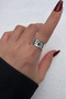 Steel Ring Polished Adjustable Silver Women's - 3