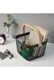 Dark Grey Metal Mesh Storage Basket, 25x26x18 cm, Multi-Purpose Design - 3