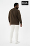 Men's Plus Size Brooklyn 1970 Printed Bisilet Collar Slim Sweatshirt Spr26Bsw956-3 - 3