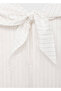 Striped Blouse with Handkerchief - 5