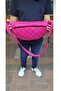 Genuine Leather Handmade Unisex Diamond Patterned Wide Waist and Chest Freebag Bag - 5