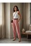 Women's Pink High Waist Pants – Refine Fit |   Flexible Weaving |   City Elegance |   Four Seasons - 4