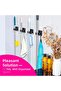 4-Pack Mop & Broom Holder Wall Mount, Stainless Steel Organizer with Adhesive & Screw - 6