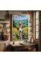 500 Piece Puzzle Summer Scenic Mountain Village Flowering Bicycle Girl # 271 - 8