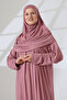One Piece Practical Prayer Dress with Headscarf and Robe 8015 Powder - 6