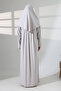 One Piece Practical Hijab Robe Prayer Dress 8015 Stone Color - 8