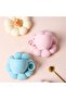 Nordic Ceramic Coffee Mug with Saucer, White Milk Tea Cup for Birthday Christmas - 4