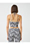 Crop Tank Top with Window Detailed Pattern - 4